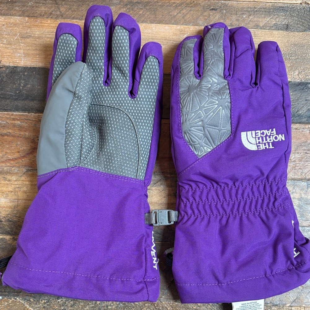 The North Face Purple Gray Winter Gloves - HyVent Montana - Picture 4 of 4